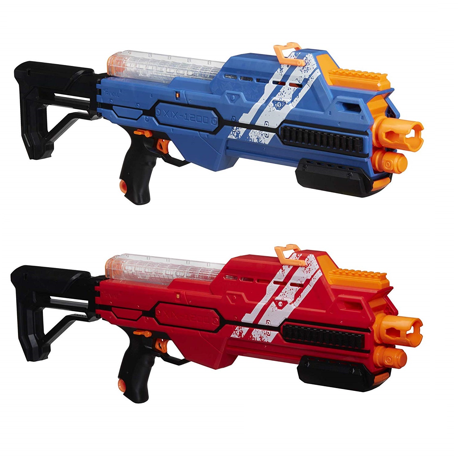 Blue Includes 24 Rounds Nerf Rival Hypnos XIX-1200 Blaster w Folding Stock 
