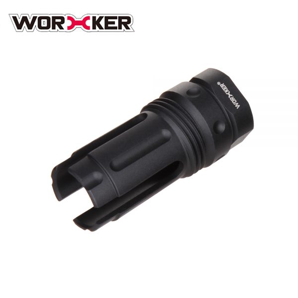 Worker 3-Prong Flash Hider Muzzle (with screw thread) - Black