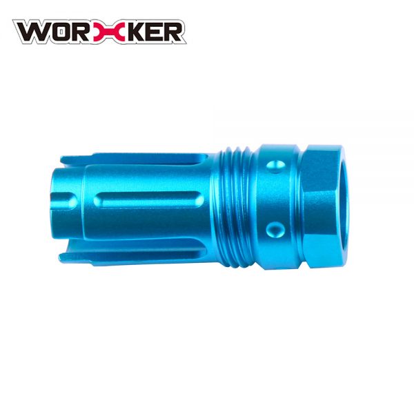 Worker 3-Prong Flash Hider Muzzle (with screw thread) - Blue