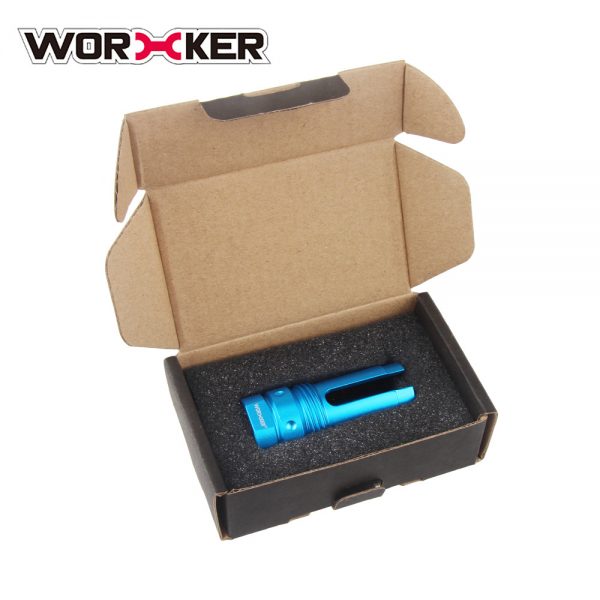 Worker 3-Prong Flash Hider Muzzle (with screw thread) - Blue