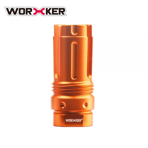 Worker 3-Prong Flash Hider Muzzle (with screw thread) - Orange