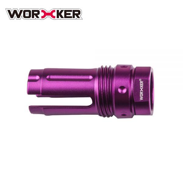 Worker 3-Prong Flash Hider Muzzle (with screw thread) - Purple