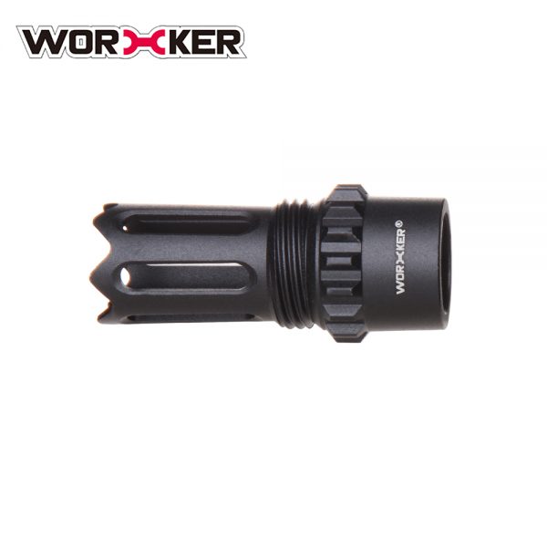 Worker Ghost Flash Hider Muzzle (with screw thread) - Black