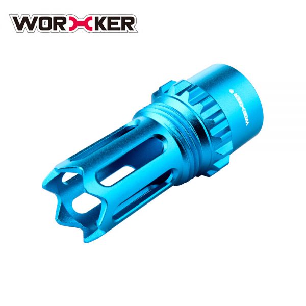 Worker Ghost Flash Hider Muzzle (with screw thread) - Blue