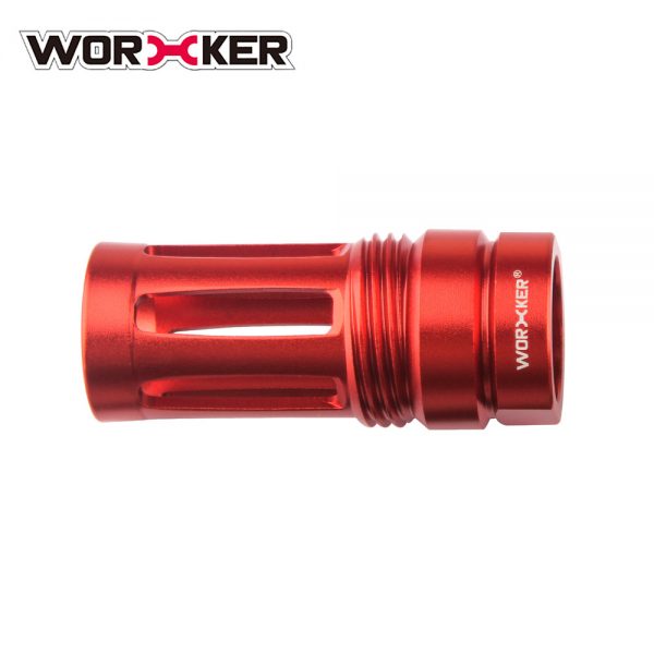 Worker Knight Flash Hider Muzzle (with screw thread) - Red