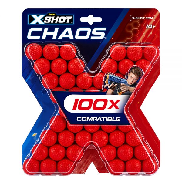 Zuru X-Shot Dart Ball Blaster Round Chaos 100 Refill