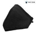 Face Focus Cotton Washable Face Mask with Filter and Nose brige - Black