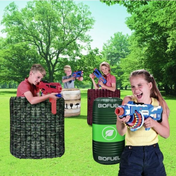 Blast Patrol Inflatable Obstacle Set - Wall + Barrier + Crate + Barrel