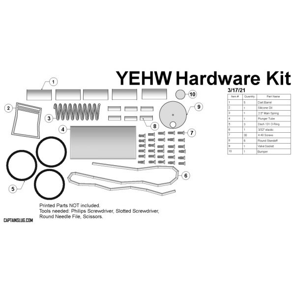 Captain Slug YEHW Homemade - Hardware Kit