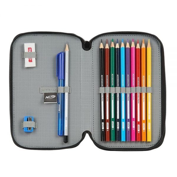 NERF Pencil Case - filled with 28 pcs