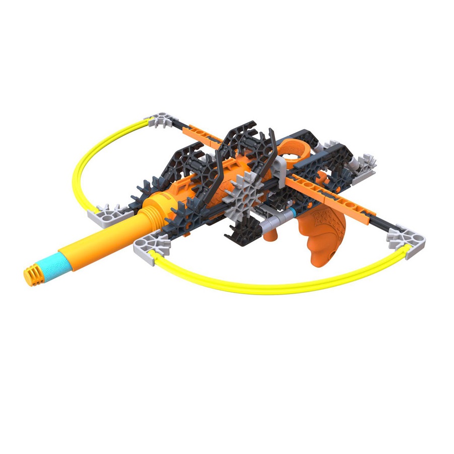 K'NEX K-FORCE Battle Bow Build & Blast Orange Toy Blaster Foam Darts NEW KNEX 