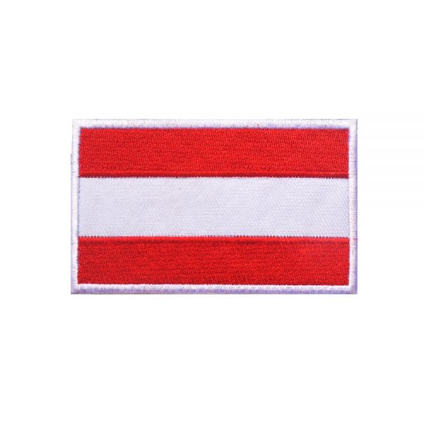 Country Flag Embroidered Patch - Austria