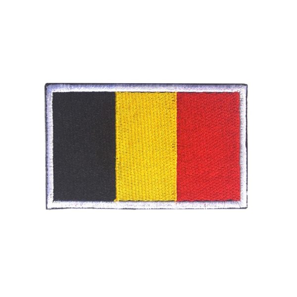 Country Flag Embroid1ered Patch - Belgium