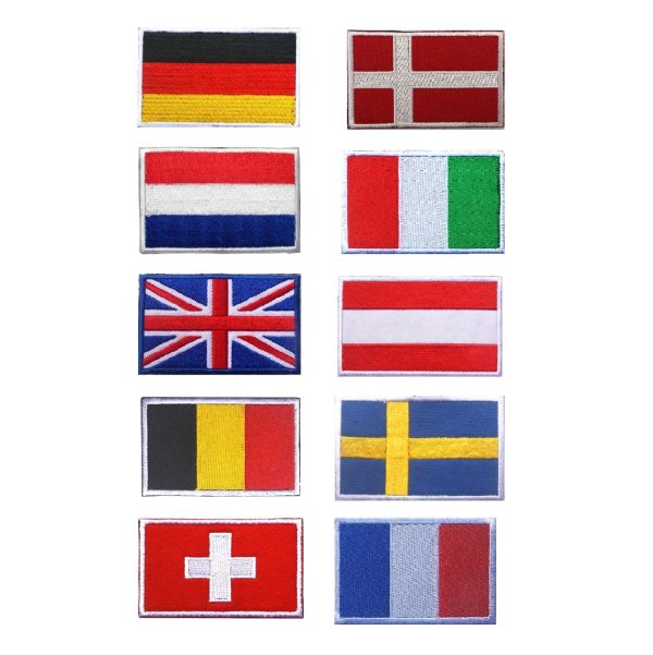 Country Flag Embroidered Patches