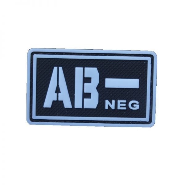 Blood Type Glow In The Dark PVC Patch - AB Negative