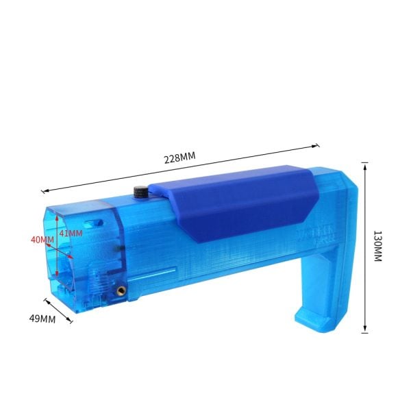 Worker Battery Storage Stock (3D-printed) - Short Version - Blue
