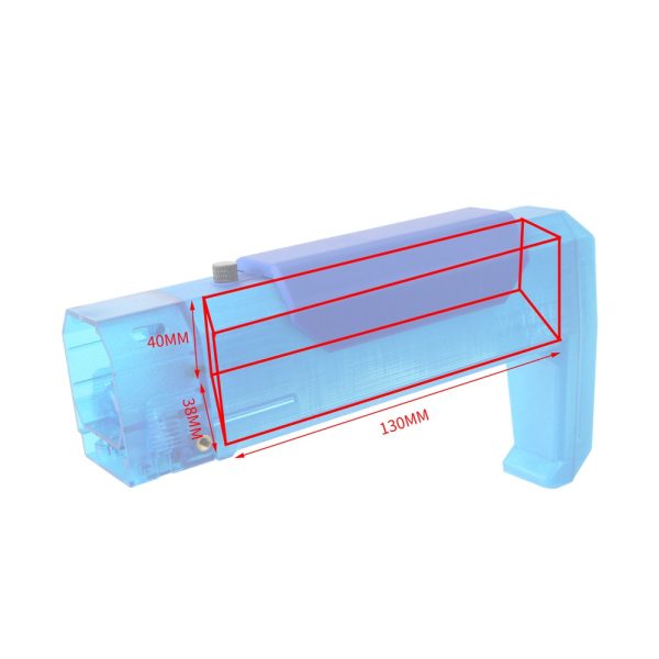 Worker Battery Storage Stock (3D-printed) - Short Version - Blue