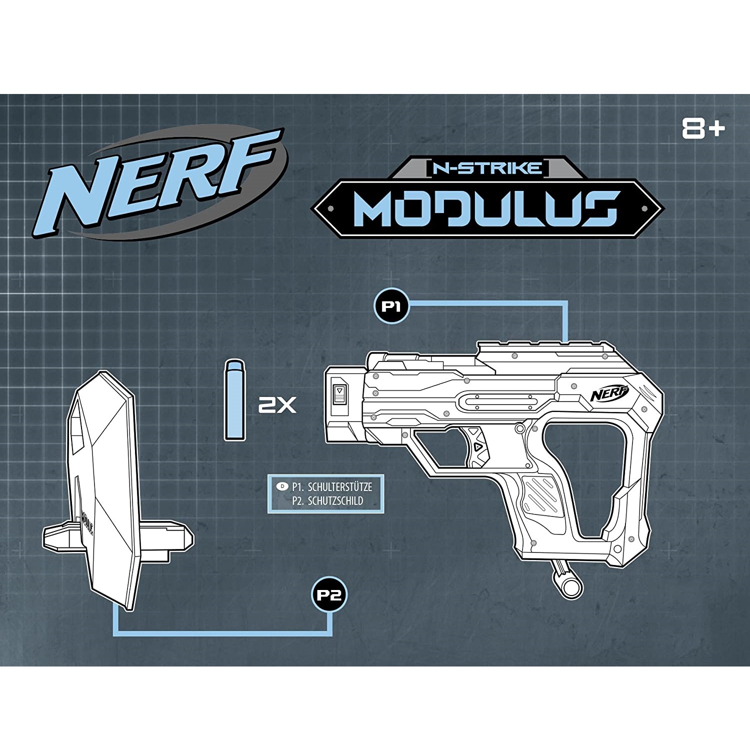 Nerf Gun Modulus Strike And Defend Upgrade Kit Toys