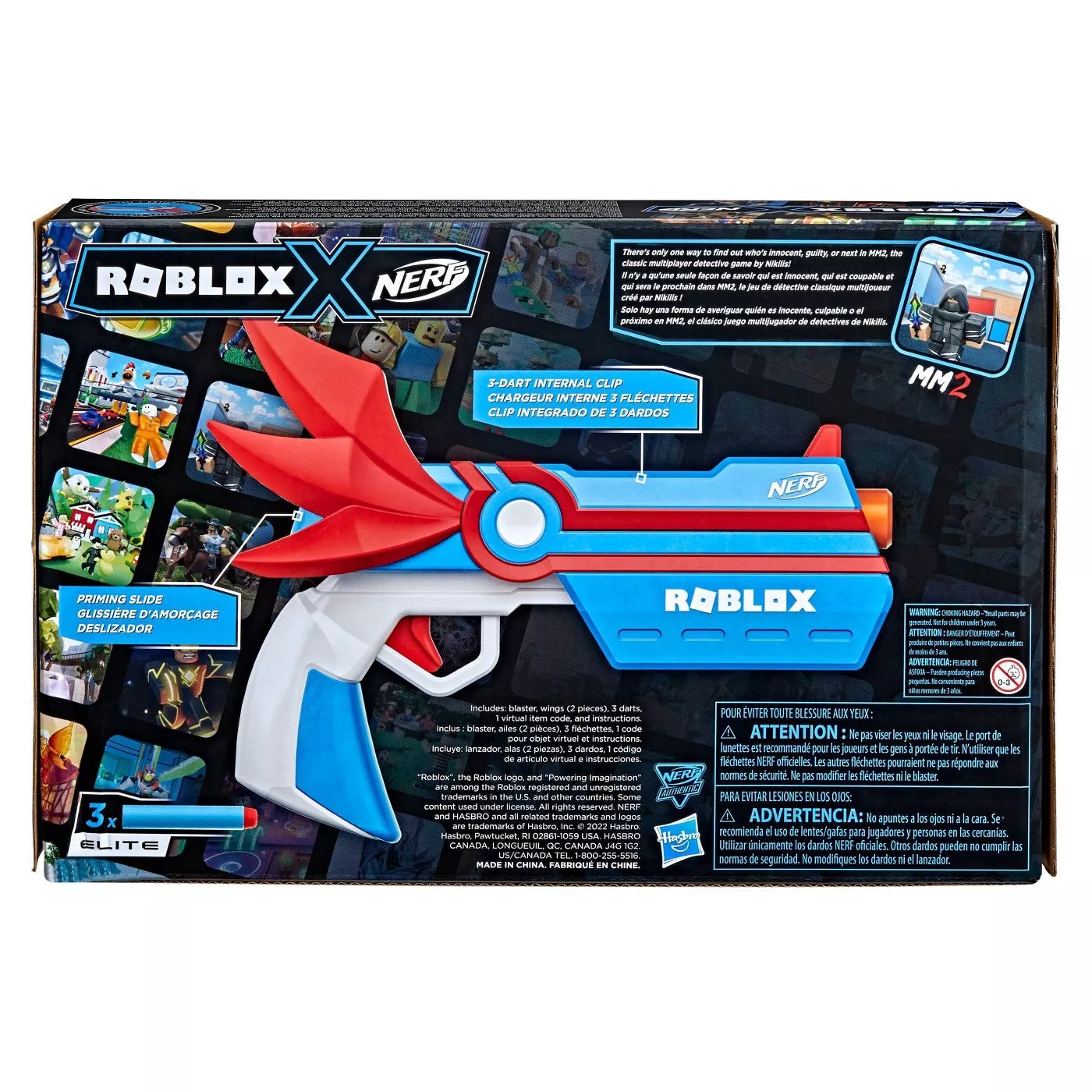 New NERF Roblox MM2: Dartbringer Dart Blaster Elite Exclusive