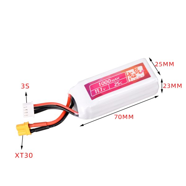 Jikey 3S 1000mAh 25C LiPo battery (XT30)