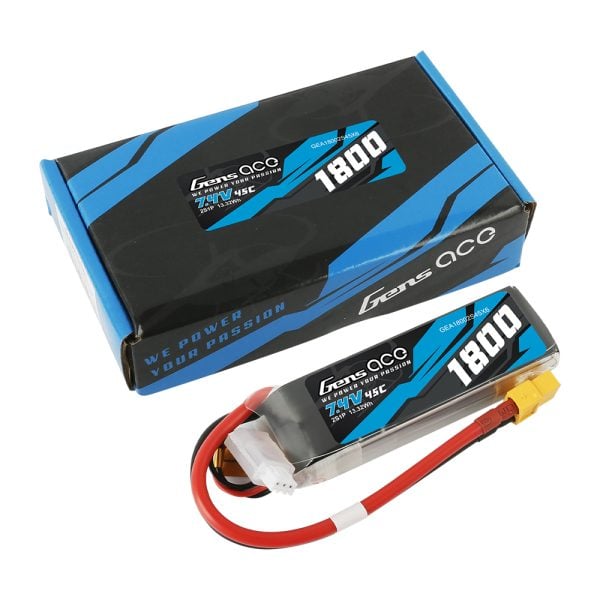 Gens Ace 3S 1800mAh 45C LiPo battery (XT60)
