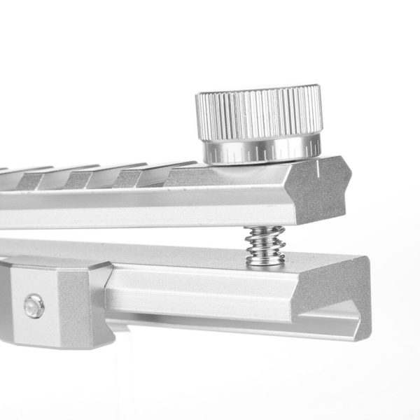 Worker Aluminium Picatinny Adjustable Rail Riser - Silver