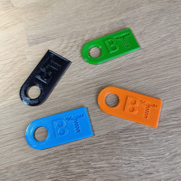 3D-Printed Filament Swatch Sample Keychain - TPU Material