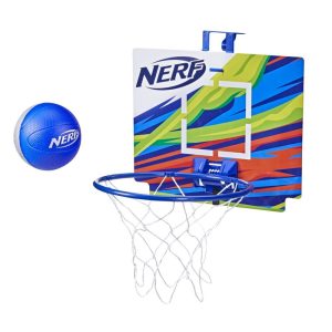 NERF Nerfoop - Classic Mini Foam Basketball and Hoop - Blue