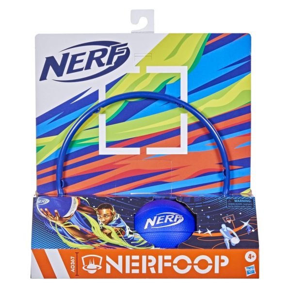 NERF Nerfoop - Classic Mini Foam Basketball and Hoop - Blue
