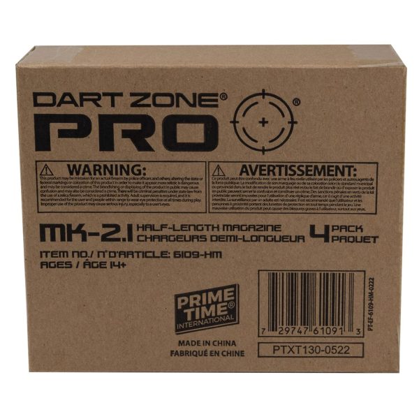 Dart Zone Pro MK2.1 Half-length magazine - 4 pack